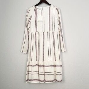 𝅺NWT BIANCOGHIACCIO Italia Linen Blend Striped Dress Small